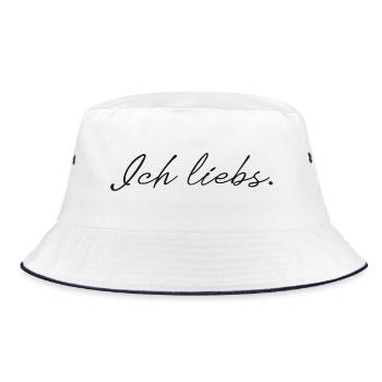 Ich liebs - Bucket Hat - Weiß/Navy - Vorne