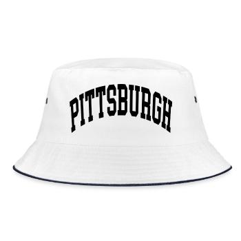 Pittsburgh - Bucket Hat - white/navy - Front