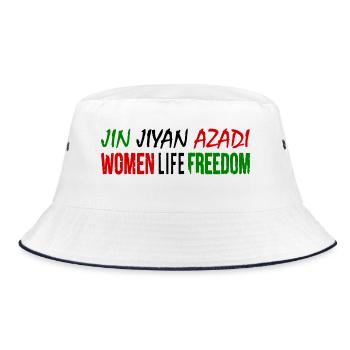 Women life freedom jin jiyan azadi - Bob - blanc/marine - Devant