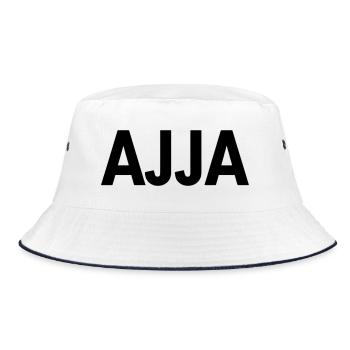 Ajja, Limburg dialect T-shirt - Bucket Hat - white/navy - Front