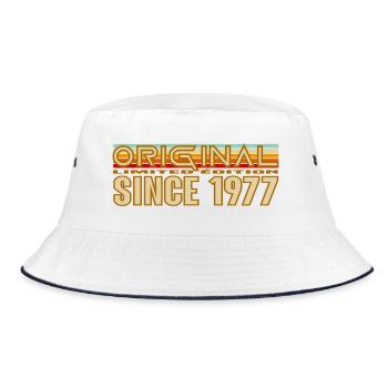 Original 1977 Retro Logo - Bucket Hat - white/navy - Front