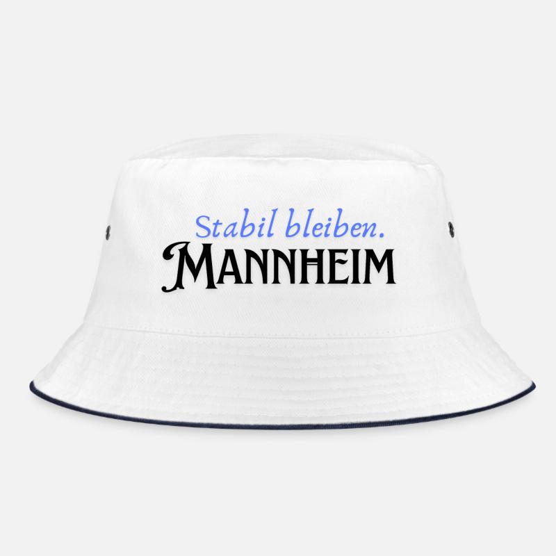 Stabil bleiben Mannheim - Bucket Hat - Weiß/Navy
