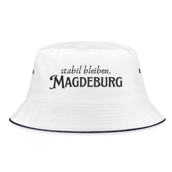 Magdeburg remain stable - Bucket Hat - white/navy - Front