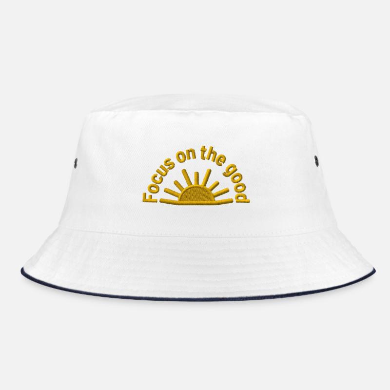Positives Statement Focus on the Good bestickt Bucket Hat