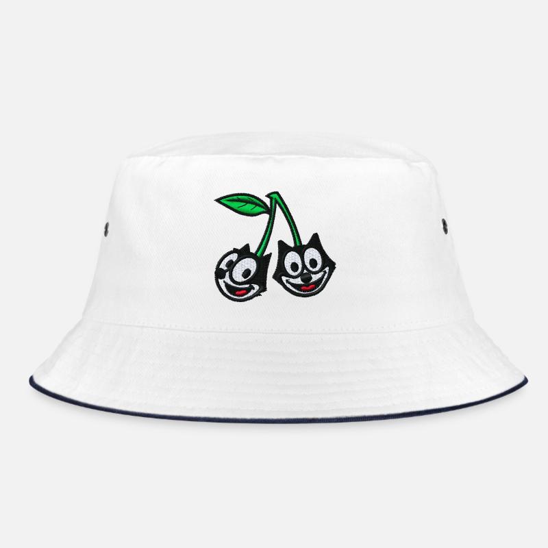 Felix The Cat Stickdesign Kirschen  Bucket Hat