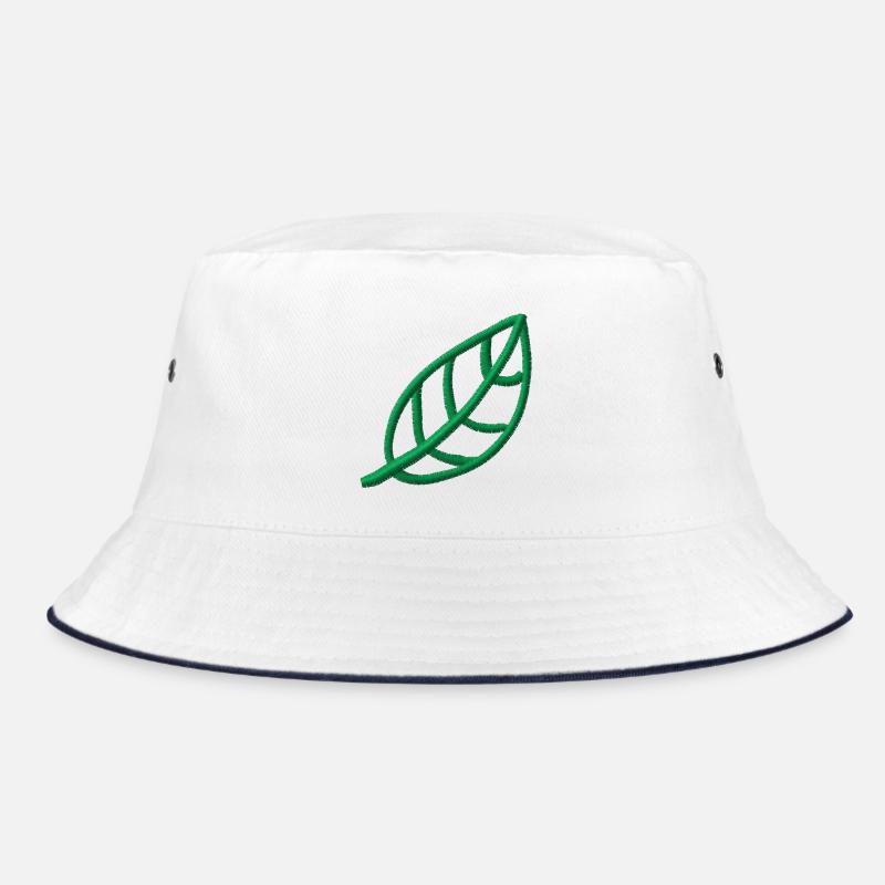 Leaf embroidered Bucket Hat