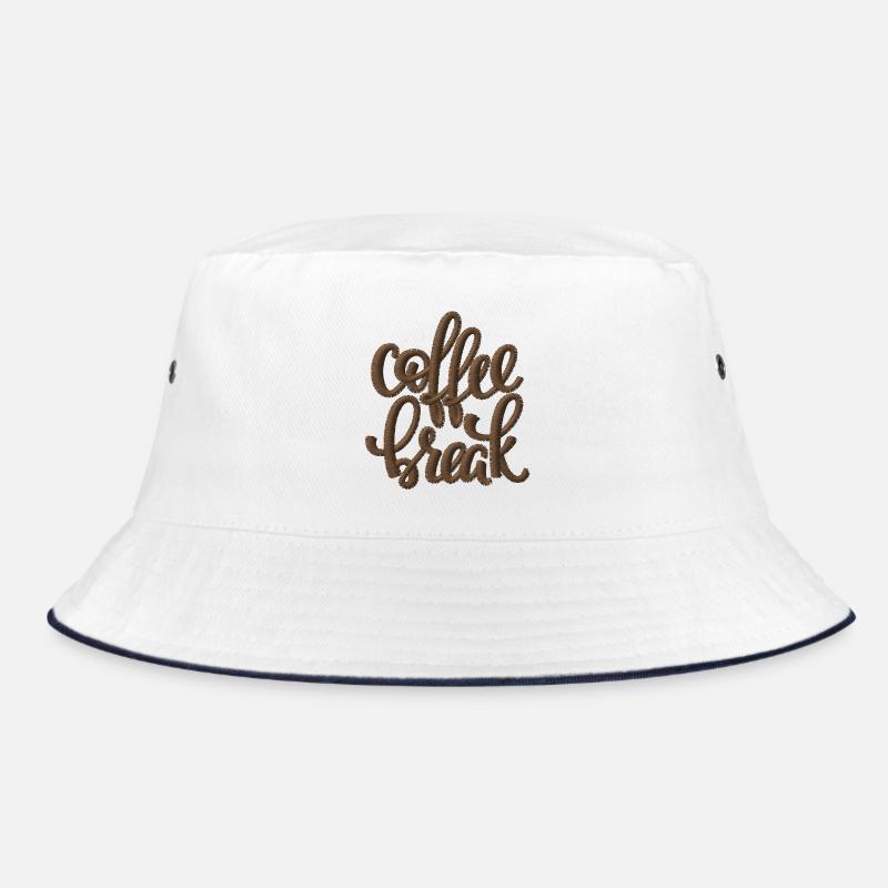 Saying Coffee Break embroidered Bucket Hat