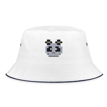 Pixel opossum - Bucket Hat - white/navy - Front