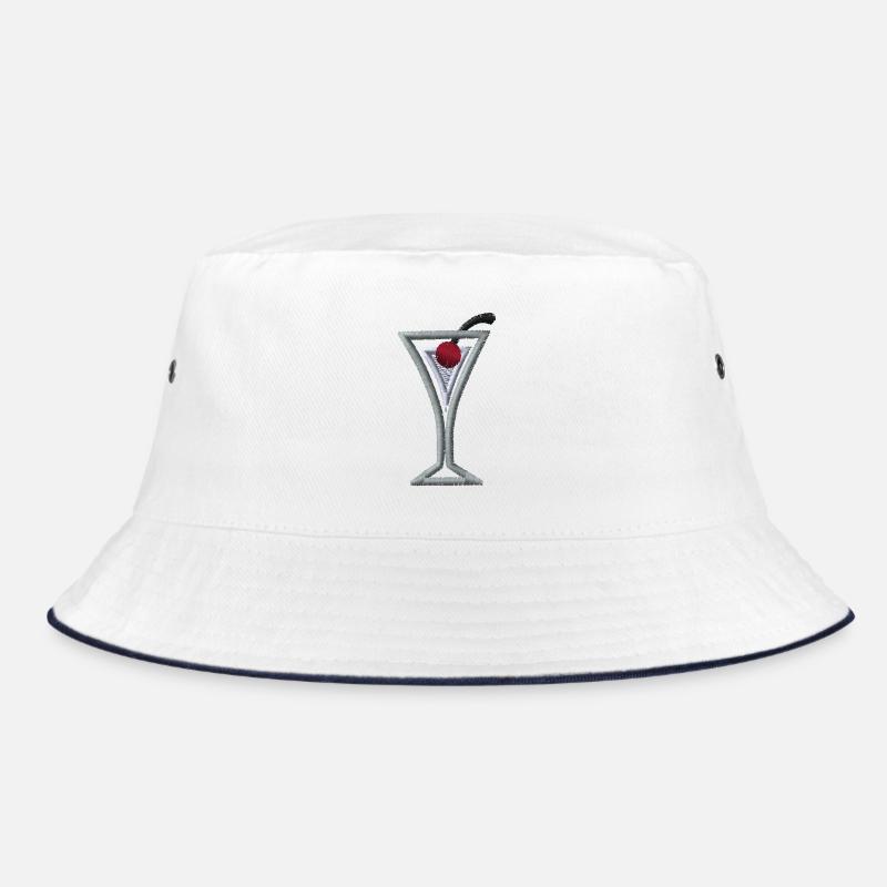Cherry Martini embroidered Bucket Hat