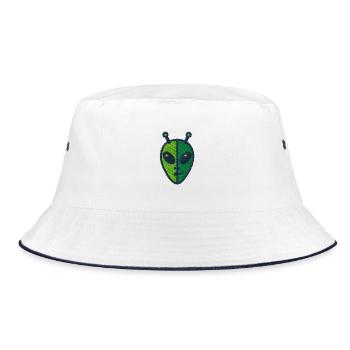 Twofaced alien - Bucket Hat - white/navy - Front