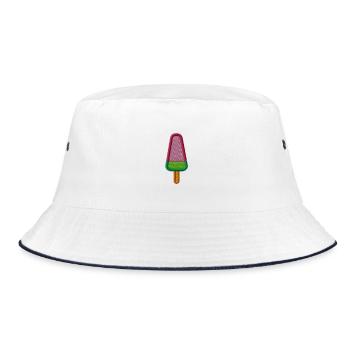 Popsicles - Bucket Hat - white/navy - Front