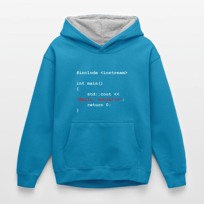 Programmierer Coder Software Entwickler Kinder Kontrast-Hoodie