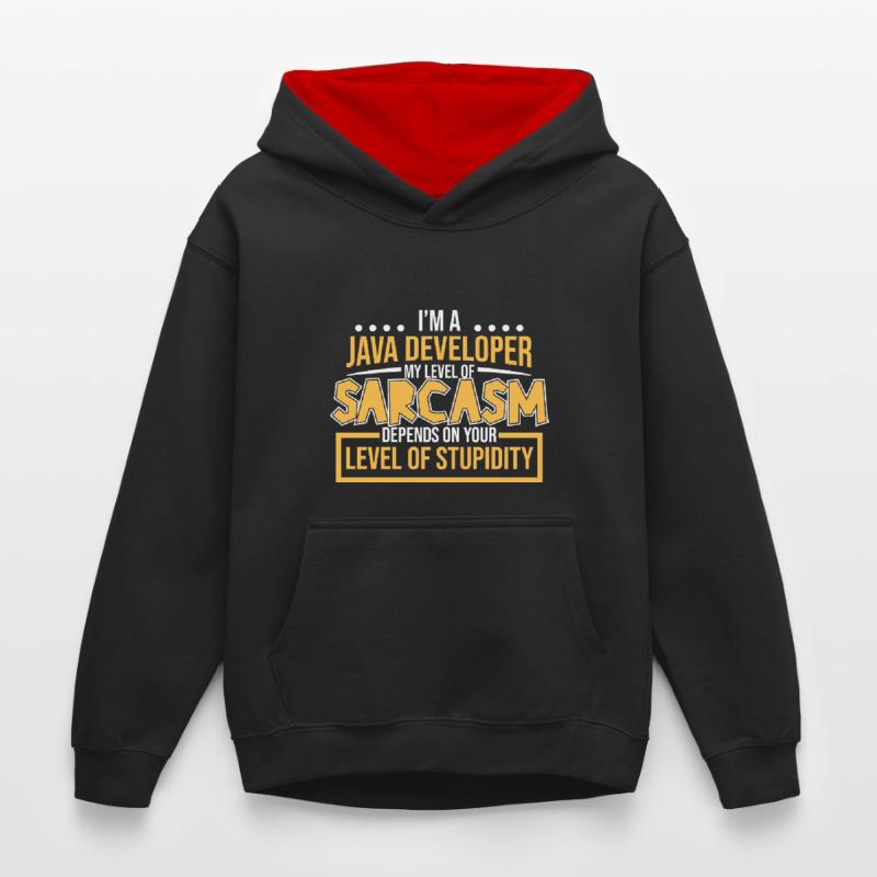 Java Developer Kids’ Contrast Hoodie