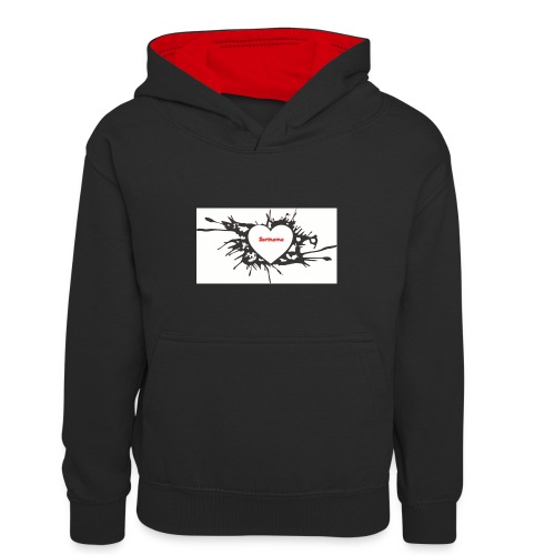 suriname heart - Teenager contrast-hoodie/kinderen contrast-hoodie