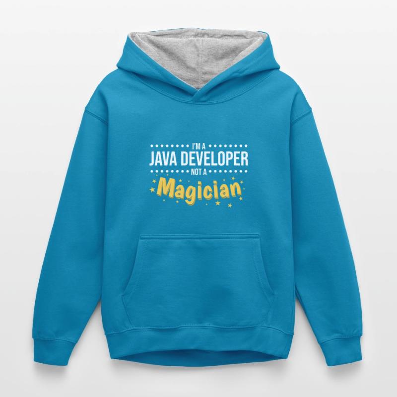 Java Developer Sweat à capuche contrasté Enfant