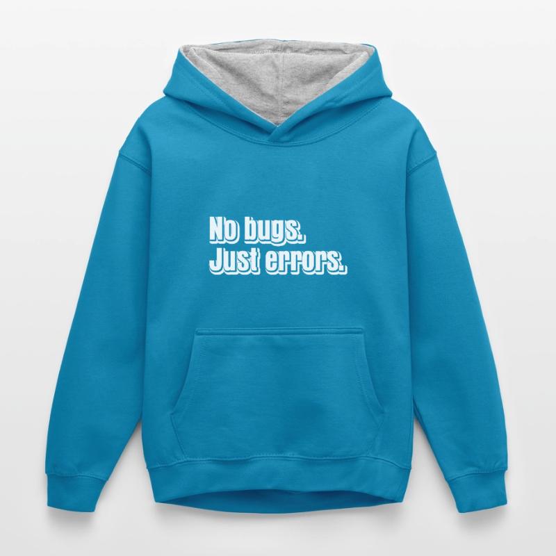 No Bugs Just Errors Coder Programmer Nerd Software Kinder Kontrast-Hoodie