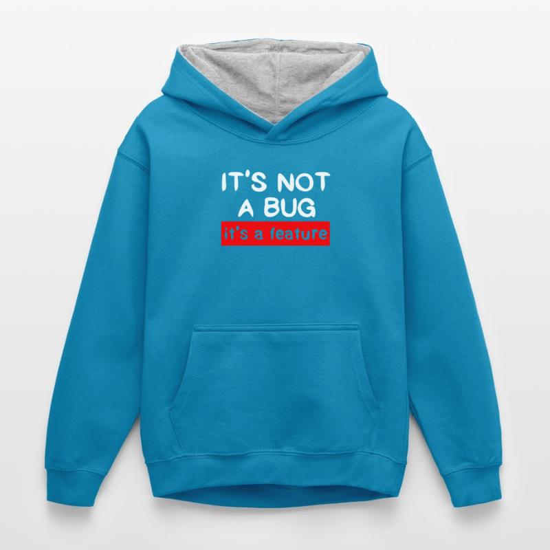Programmer - Coder - Hacker - IT Kids’ Contrast Hoodie