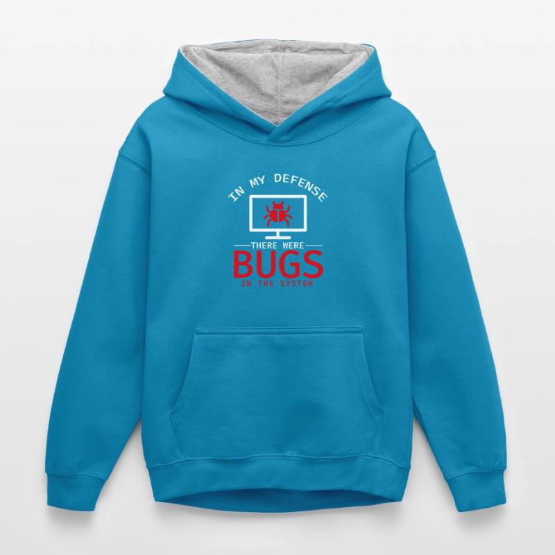 Programmer Coder Software Developer Kids’ Contrast Hoodie
