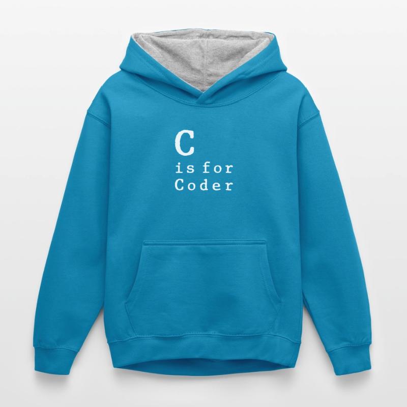 Programmierer Coder Software Entwickler Kinder Kontrast-Hoodie
