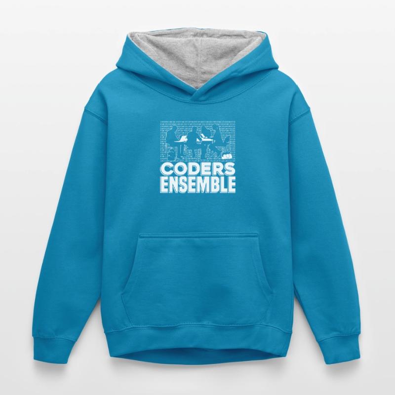 Programmer Coder Software Developer Kids’ Contrast Hoodie