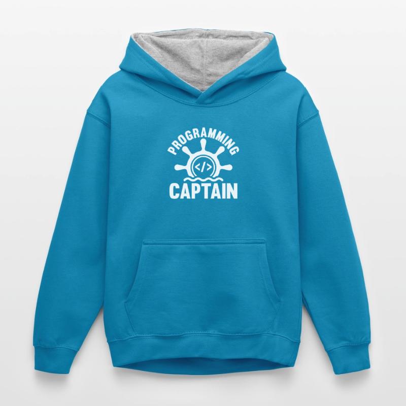 Programmierer Coder Software Entwickler Kinder Kontrast-Hoodie