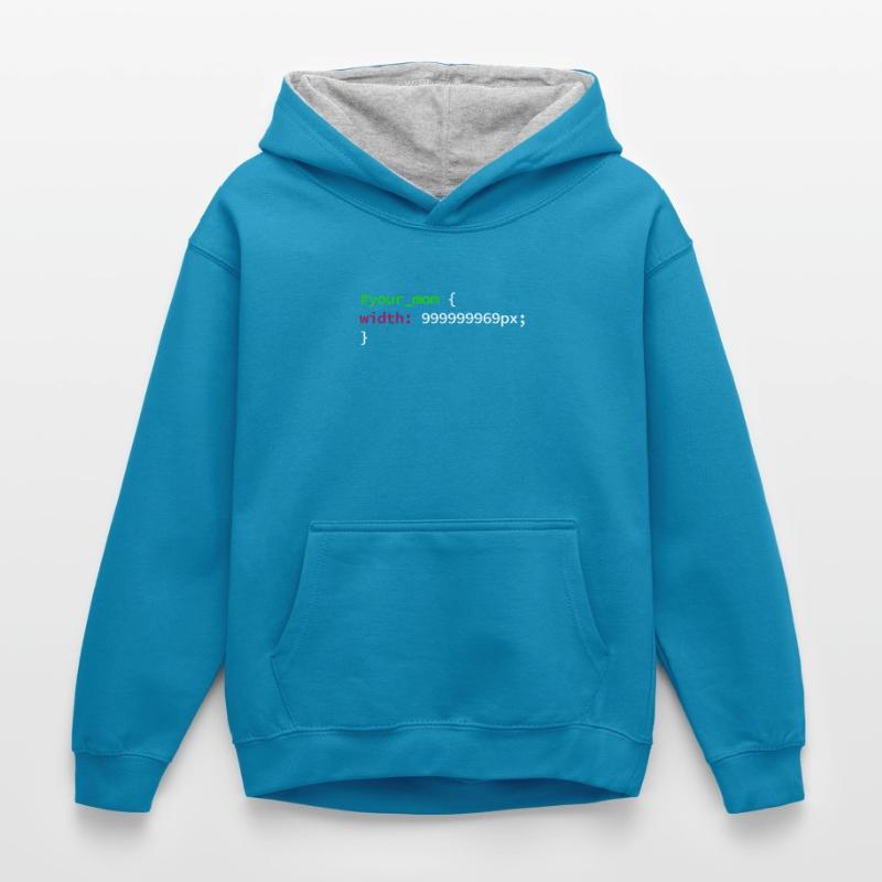 Web and CSS Programmer Developer Coding Code Kids’ Contrast Hoodie