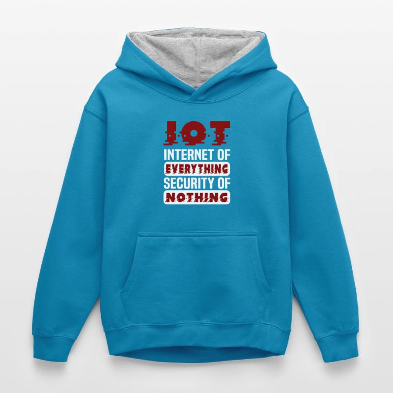Internet Des Objets IOT Programmeur Admin IT Sweat à capuche contrasté Enfant