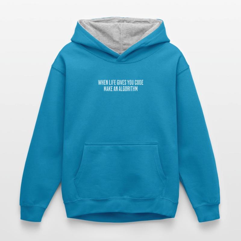Life's Code, Programmierer-algorithmus - Witziges Kinder Kontrast-Hoodie