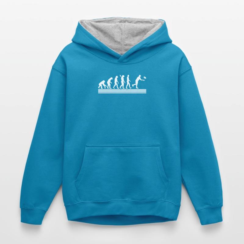 Disc Golf Disc Golfer Evolution disc golf player Kinder Kontrast-Hoodie