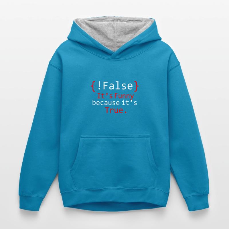 Debugging Programmierer Informatik Computer Nerd Kinder Kontrast-Hoodie