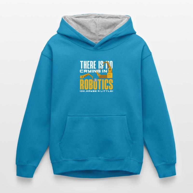 Robotics Robot Programmer Kids’ Contrast Hoodie