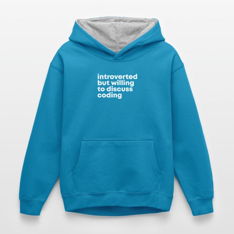 Codierung Codierung Codierung Kinder Kontrast-Hoodie