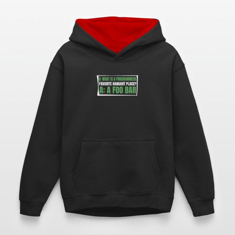Développeur Coder Programmeur Drôle Sweat à capuche contrasté Enfant