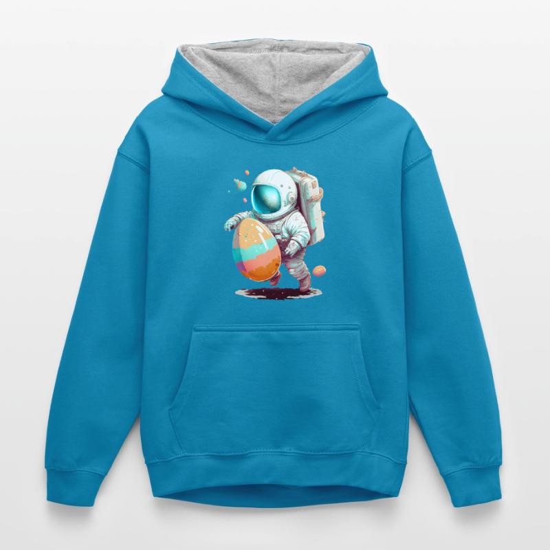 Easter Easter Bunny Easter Eve Easter Sunday Easter Egg Spring Kids’ Contrast Hoodie