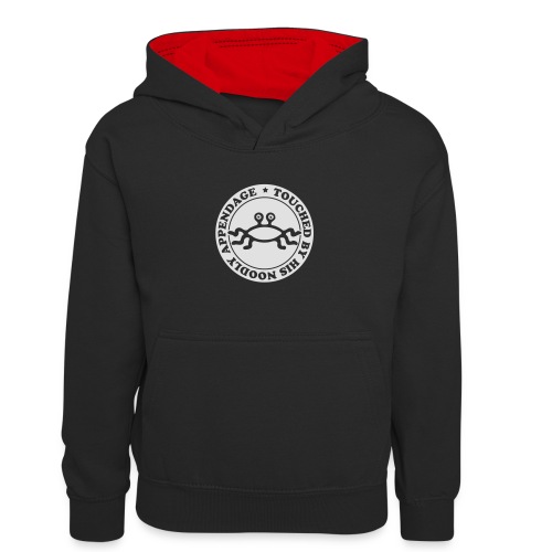 Touched by His Noodly Appendage - Kids’ Contrast Hoodie