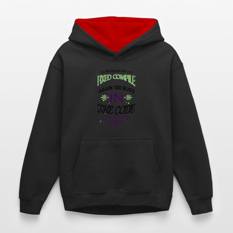 c sharp programming Kids’ Contrast Hoodie