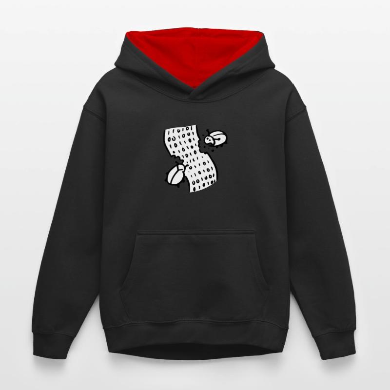 code bugs software Sweat à capuche contrasté Enfant