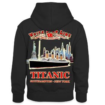 DER GEIST DER TITANIC IN NEW YORK RUNEMBERG Adagp © - Kinder Kontrast-Hoodie - Schwarz/Rot - Hinten