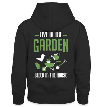 Outil de jardinage drôle de jardin de paysage de jardinier - Sweat à capuche contrasté Enfant - noir/rouge - Dos