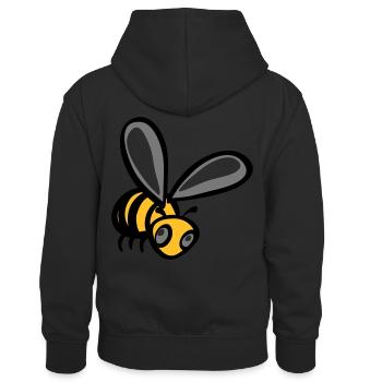 abeille - Sweat à capuche contrasté Enfant - noir/rouge - Dos