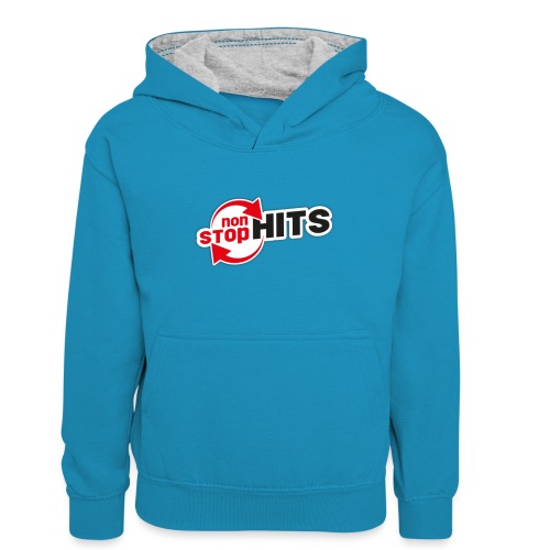 non stop Hits - Kids’ Contrast Hoodie