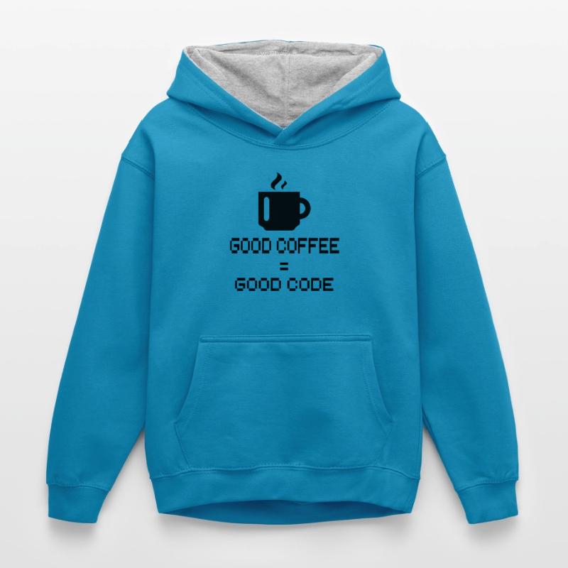 Programmierer - Coder - Hacker - IT Kinder Kontrast-Hoodie
