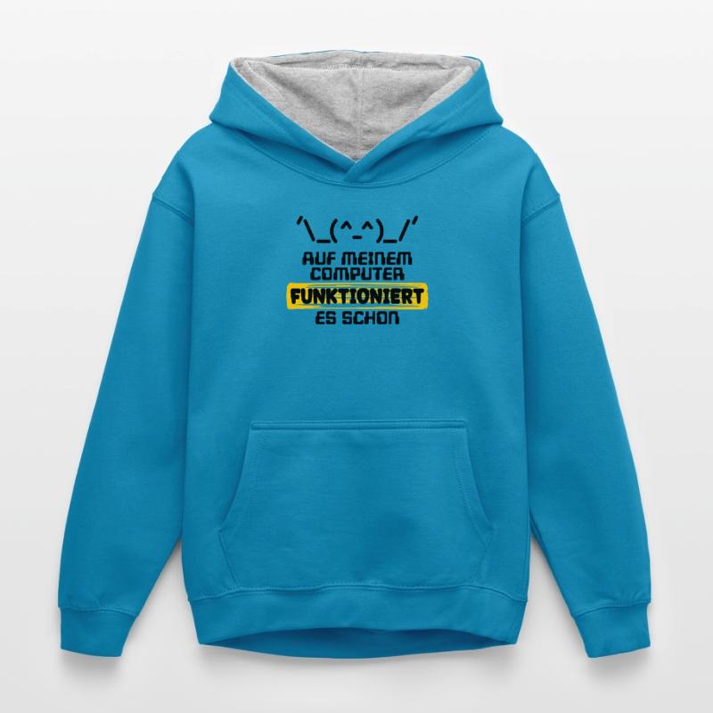 Developer Statement Code Skripting Programmierer Kinder Kontrast-Hoodie