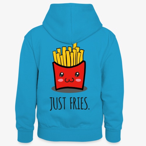 Just fries - Pommes - Pommes frites - Kinder Kontrast-Hoodie