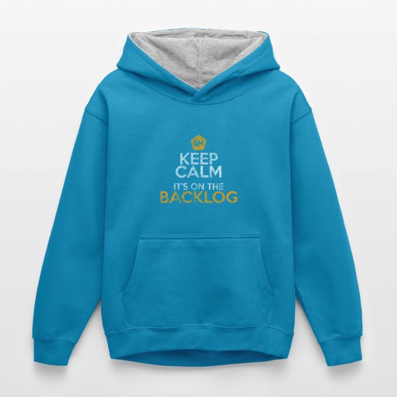 Backlog Scrum Master Docker Computer Geek Kinder Kontrast-Hoodie