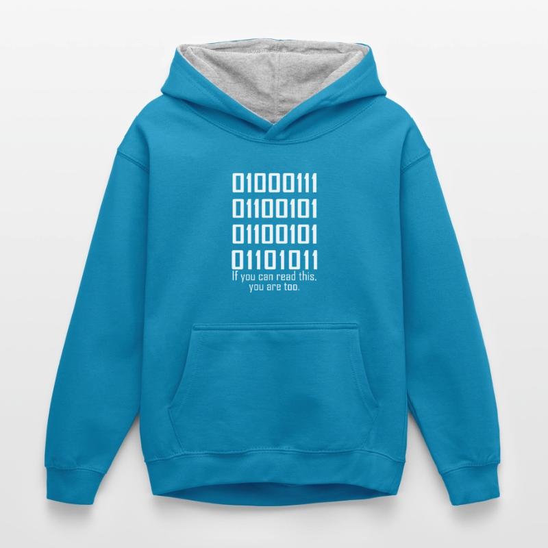 Software Engineers Funny Programming Coding Binary Kinder Kontrast-Hoodie