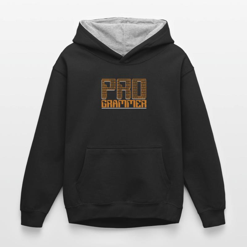 Programmer Developer Softwareentwickler Coder Kinder Kontrast-Hoodie