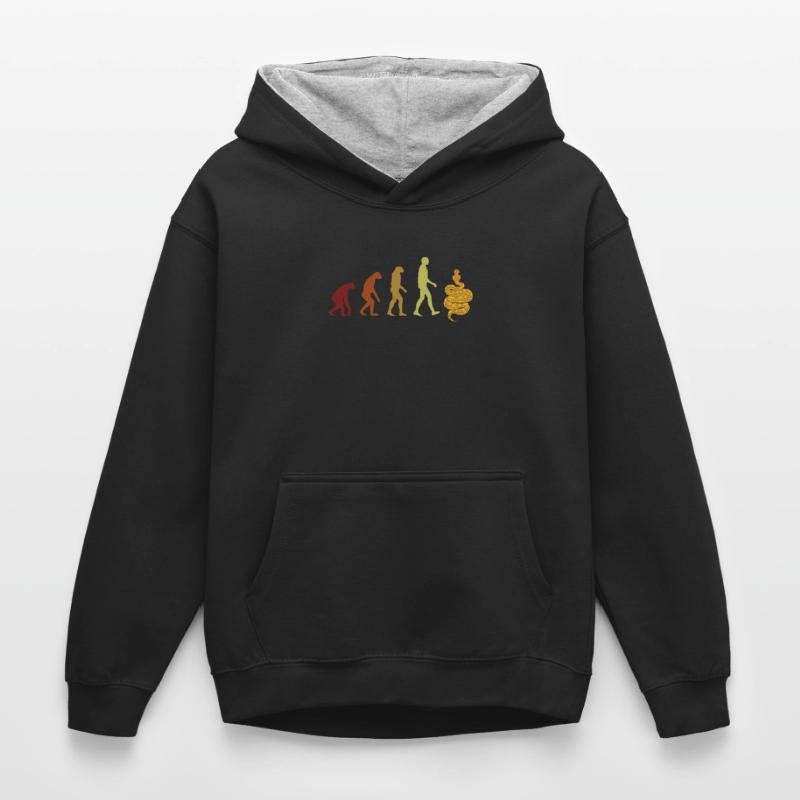 Boule de banane Python Evolution Python Boule de banane Sweat à capuche contrasté Enfant