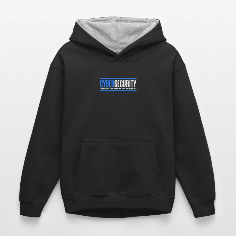 Hacker Coder Computer Hacking Cadeau Sweat à capuche contrasté Enfant