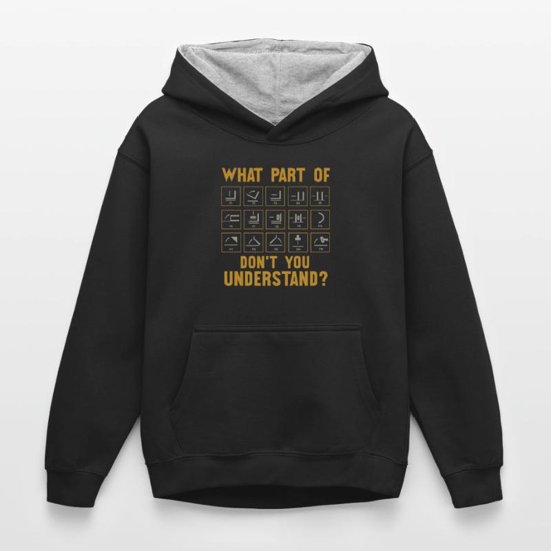 Forklift operators, warehouse workers, forkstackers Kids’ Contrast Hoodie